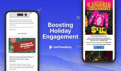 Two Phones With Holiday Engagement Examples 