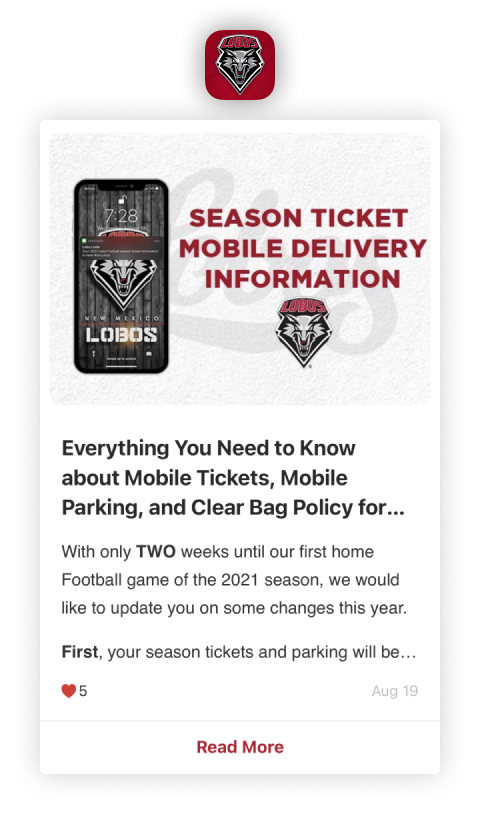 New Mexico Lobos Mobile App - How to use mobile tickets for football gameday