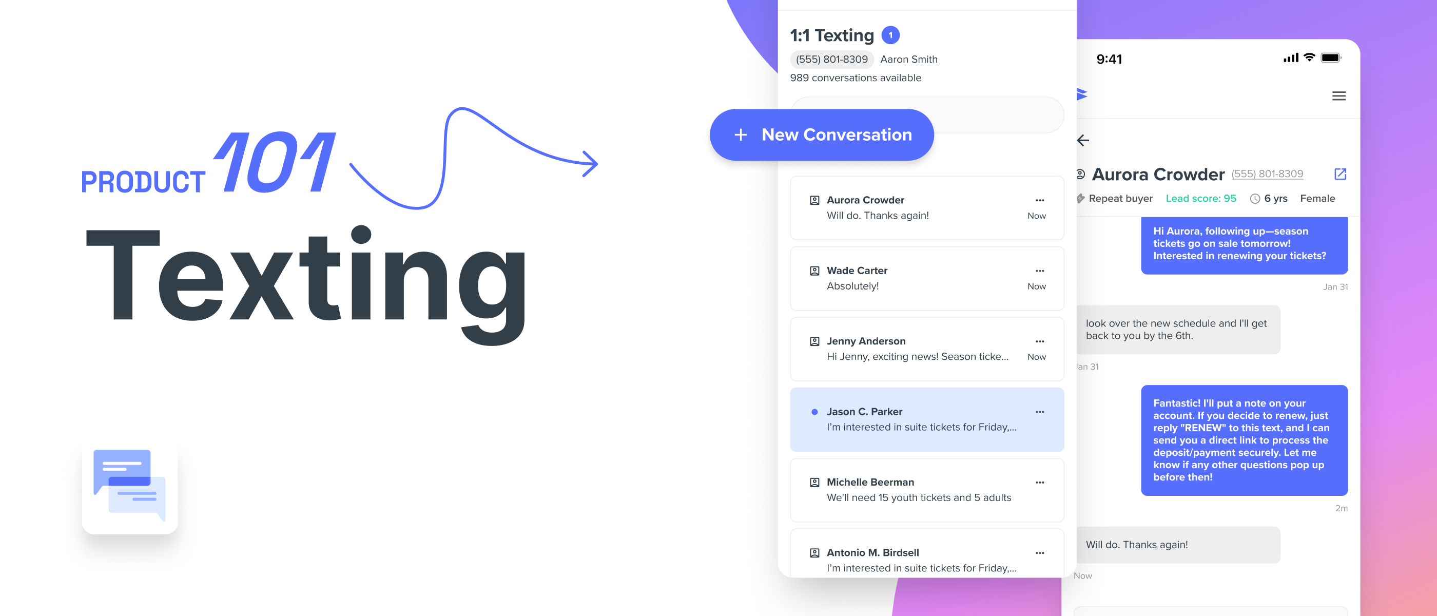 FanThreeSixty's Texting Product
